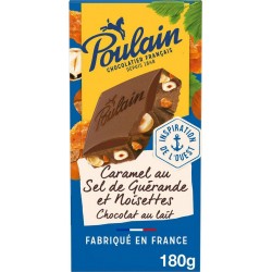 POULAIN Tablette Chocolat au Caramel et Noisettes 180g