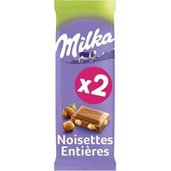 MILKA Tablette Chocolat aux Noisettes 2x100g