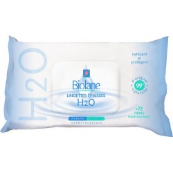 Biolane H2O Lingettes au Lait de Toilette 72 unités