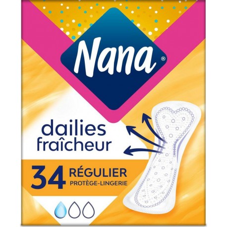 Nana Protège-slip Régulier fraîcheur quotidienne x34 boîte 34