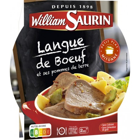 William Saurin Plat cuisiné Langue de Bœuf et ses Pommes de Terre 285g (lot de 6)