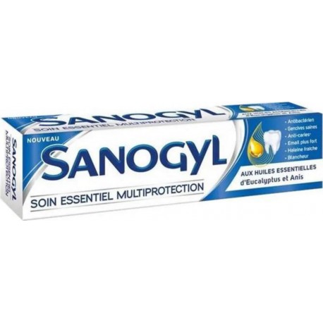 Sanogyl Dentifrice Multiprotection Aux Huiles Essentielles d’Eucalyptus et Menthe Verte 75ml (lot de 4)