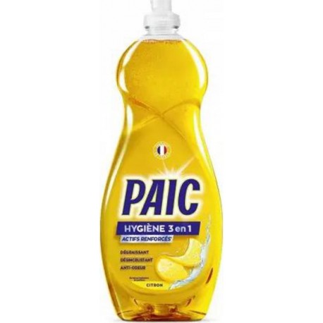 PAIC Hygiène 3 en 1 Liquide Vaisselle Citron 750ml (lot de 6)