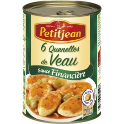 Petitjean Plat cuisiné Quenelles de Veau sauce Financière 400g (lot de 6)