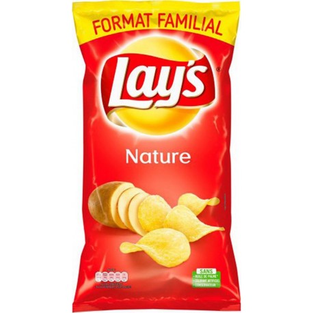 Lay's Chips Nature Format Familial 300g (lot de 6)