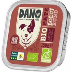 Dano Pâtée au Bœuf BIO pour chien barquette de 150g