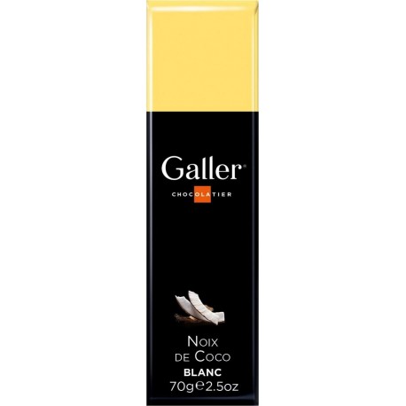 Galler Bâton Chocolat Blanc à la Noix de Coco 70g (lot de 3)