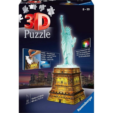 Ravensburger Puzzle 3D Statue de la Liberté illuminée