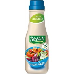 Bénédicta Sauce Crudités Nature Légère avec Bouchon Verseur 295g (lot de 6)