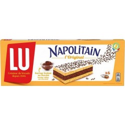 LU Napolitain L’Original Fourrage Fondant Fondant au Chocolat 180g (lot de 6)
