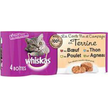 WHISKAS TERRINE 4VARIET.4X400G 3065890001060