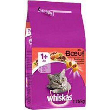 WHISKAS CROQ BOEUF 1AN 1.75KG