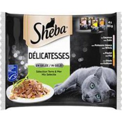 SHEBA DELIC.GELEE MIXTE 4X85G