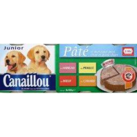 CANAILLOU PATE JUNIOR 4X400G 3250390727316