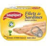Saupiquet Filets de Sardines Citron Basilic Sans Huile 100g (lot de 5)