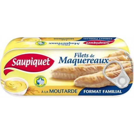 Saupiquet Filets de Maquereaux à La Moutarde Format Familial 226g (lot de 5)