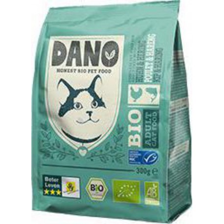 Dano Croquettes Poulet et Hareng BIO pour Chats sachet de 300g (lot de 3)