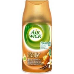 Air Wick Freshmatic Max Recharge Spray Touch of Luxury Fleur de Vanille et Délice de Caramel 250ml (lot de 4)