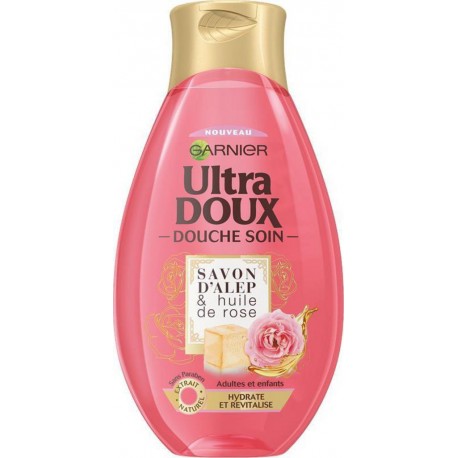 Garnier Ultra Doux Douche Soin Savon d’Alep & Huile de Rose 250ml (lot de 4)