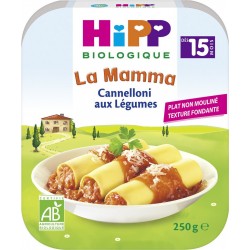 Hipp Biologique Plat bébé dès 15 mois, cannelloni légumes