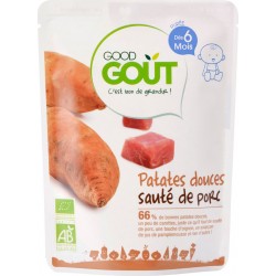 Good Gout Plat bébé bio dès 6 mois, patate douces/sauté porc