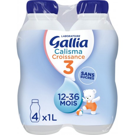 Gallia Lait bébé liquide dès 12 mois Calisma sans sucres ajoutés