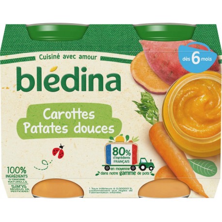 Bledina Petits pots bébé dès 6 mois, légumes 