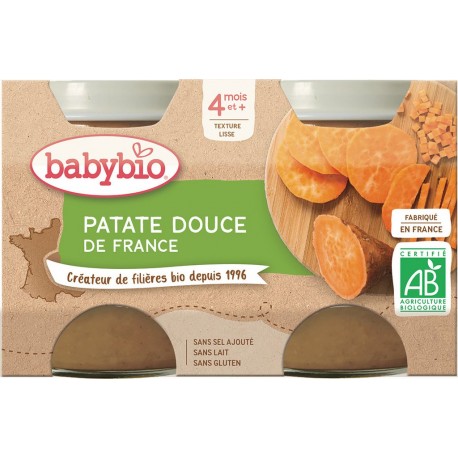 Babybio Petits pots bébé dès 4 mois patate douce