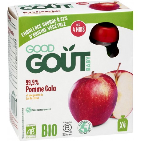 Good Gout Dessert pour bébé dès 4 mois, Bio pomme gala