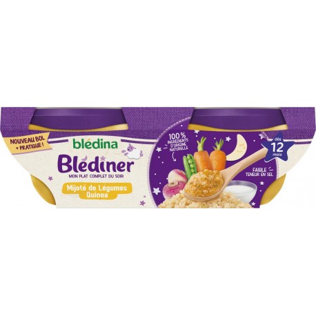 Blediner Bledina Repas bébé dès 12 Mois Légumes et Quinoa