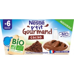 Nestlé P Tit Gourmand Dessert bébé Bio dès 6 mois, cacao P'TIT GOURMAND