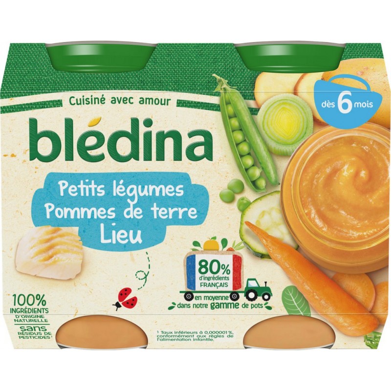 Blédina Petits Pots Colin From 6 Months 2x200g