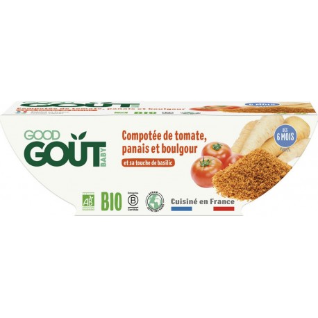 Good Gout Plat cuisiné compotée de tomate, panais et boulgour