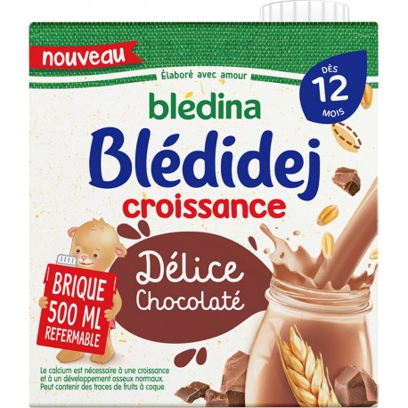 Bledina Lait croissance dès 12 mois, délice chocolat bledidej