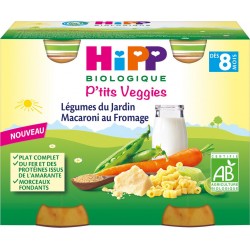 Hipp Biologique Repas bébé dès 8 mois légumes du jardin macaroni au fromage Bio