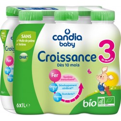 Promo Lactel Eveil Lait de croissance Bio 3 Liquide Bébé Dès 10 mois