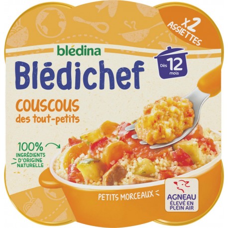 Bledichef Plat bébé dès 12 mois couscous des tout-petits