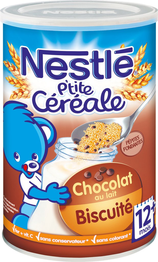 Nestle Céréales bébé 12+ mois chocolat au lait biscuité P'tite Céréale 
