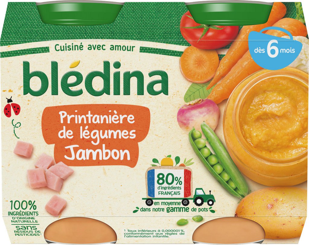 Bledina Petits pots bébé dès 4/6 mois, pomme de terre & poireaux