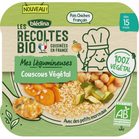 Bledina Repas bébé dès 15 Mois couscous végétal Bio