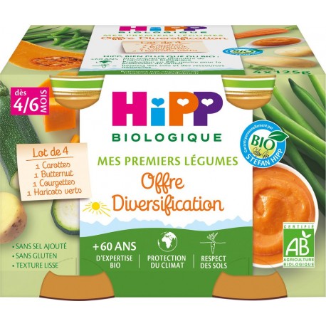 Hipp Biologique Petits pots bébé dès 4/6 mois, assortiment