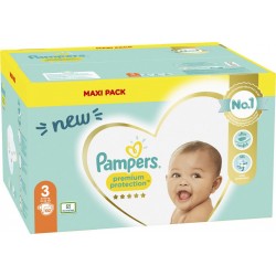 Pampers Couches bébé taille 3 : 6 - 10Kg premium protection