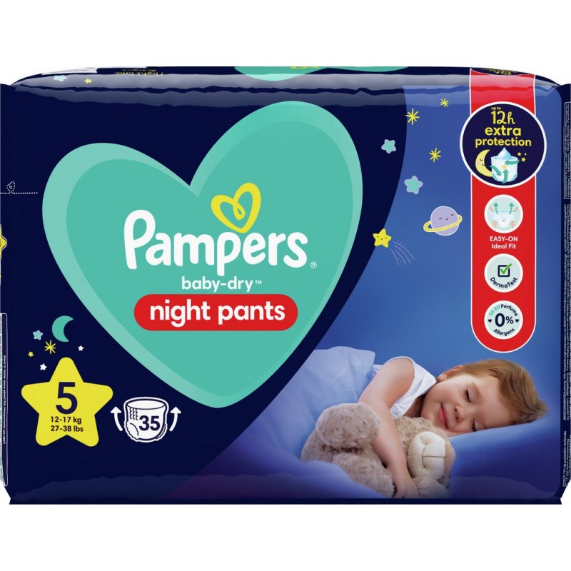 Pampers Couches-culotte Taille 5 12-17Kg baby dry x80 