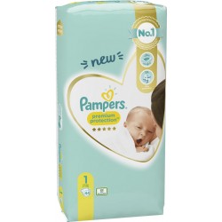 Pampers Couches bébé Taille 1 (2-5Kg) premium protection x44