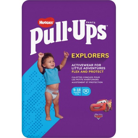 Huggies Couches bébé garçon 9 - 18 mois : 8 - 12Kg pull-ups