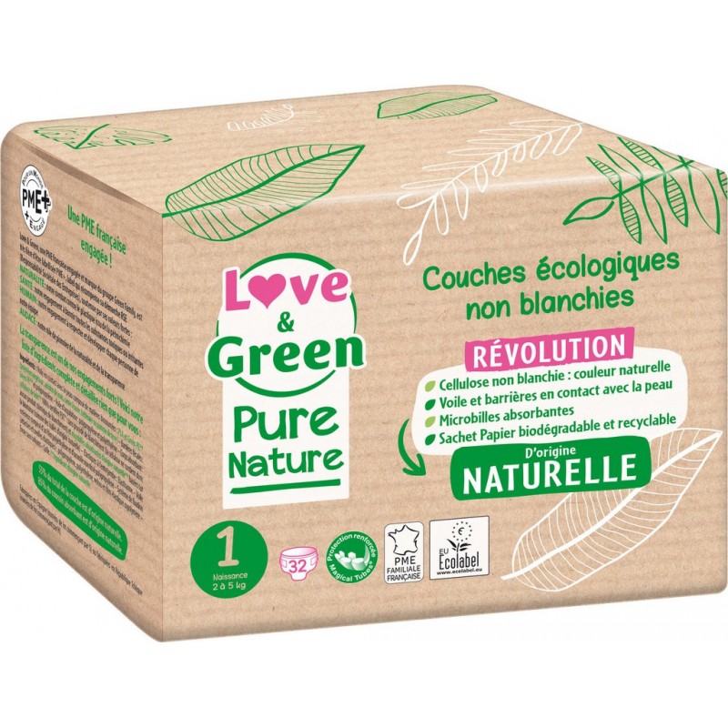 Love And Green Couches bébé taille 1 : 2 - 5Kg naturelle