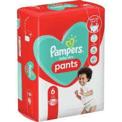 Pampers Couches-culotte taille 6 : 15Kg et + baby dry x20