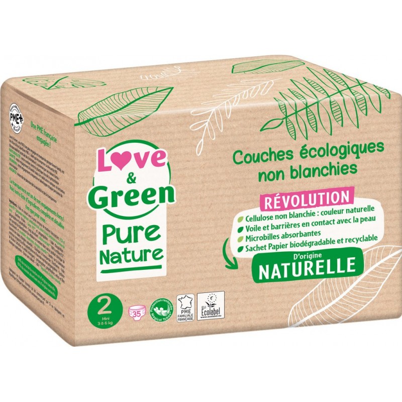 Love And Green Couches bébé taille 2 : 3 - 6Kg naturelle