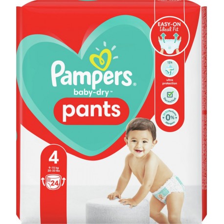 Pampers Couches-culotte taille 4 : 8-15Kg baby dry