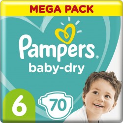 Pampers Couches-culotte taille 6 : 15Kg et + baby dry x20 